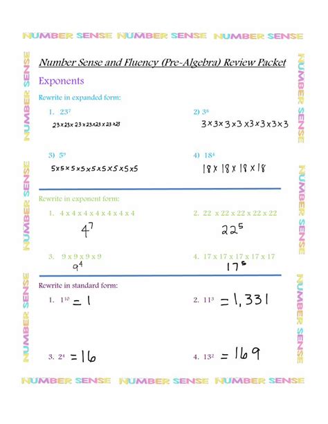  Spend approximately an hour per day working through the packet. . Pre algebra review packet pdf